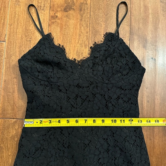Bardot Black Lace Midi Dress Sz 6 - Picture 9 of 13